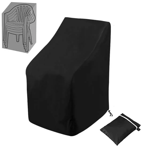 Hage Stoltrekk - Beskyttende Trekk for Hagestol - 89*89*120/89cm - Vanntett Stoltrekk - Svart