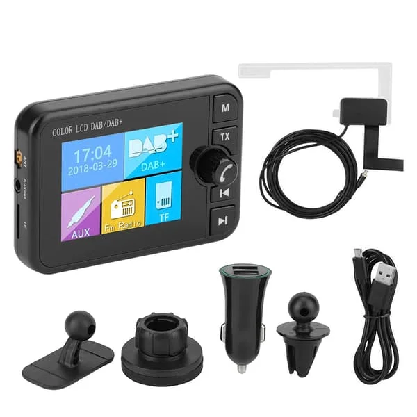 2,4 tommer DAB Bil Digital Radio Bluetooth Modtager med FM Sendemodul