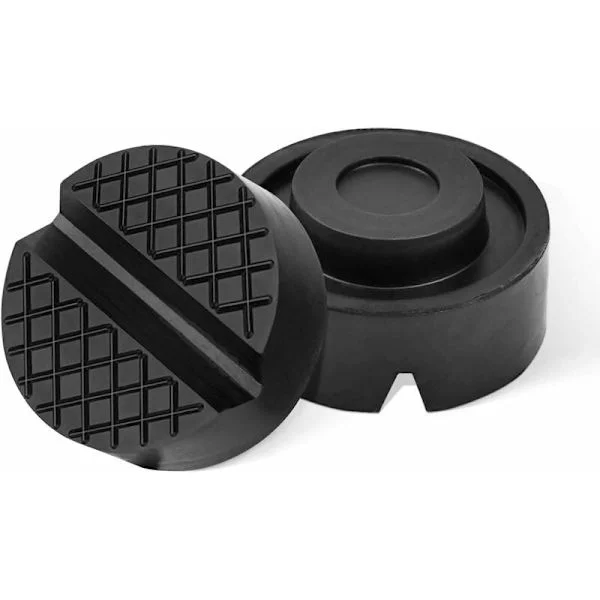 2 Stycken Domkraft Gummiplatta, Universell Bil Domkraft Gummiblock, Domkraft Pad Kudde för Hydraulisk Domkraft (Svart)
