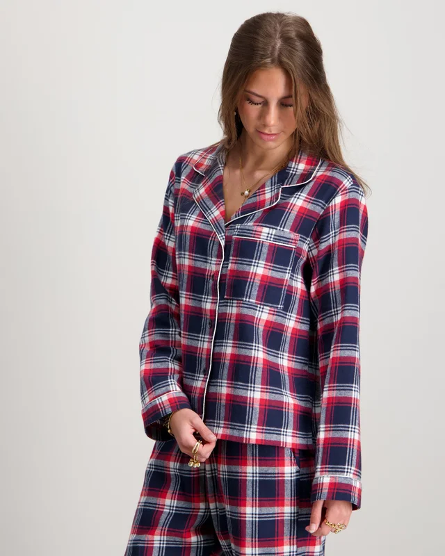 RYVLS Flannel Pyjama Shirt Multi Pyjamas/Pyjamasbyxor Tjej - Kids Brand Store