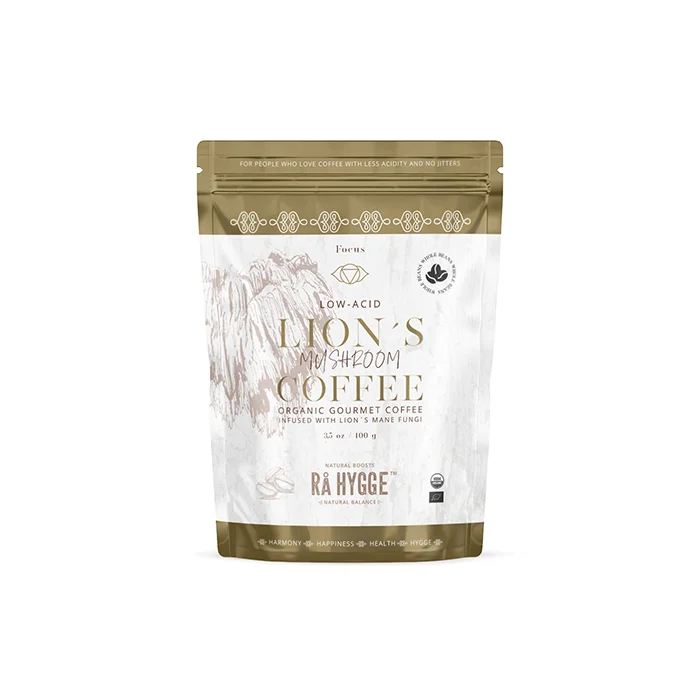 Rå Hygge Lågsyrlig Lion's Mane specialkaffe hela bönor EKO 227g