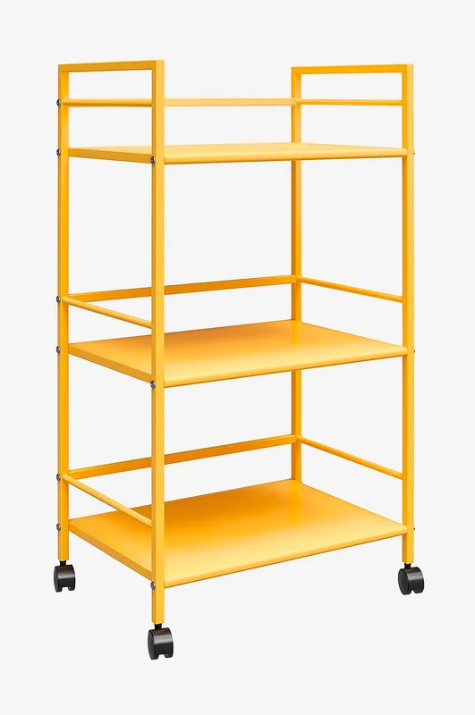 Novogratz - Rautainen pyörivä kärry Cache - Keltainen - Tarjoiluvaunut - - Homeroom