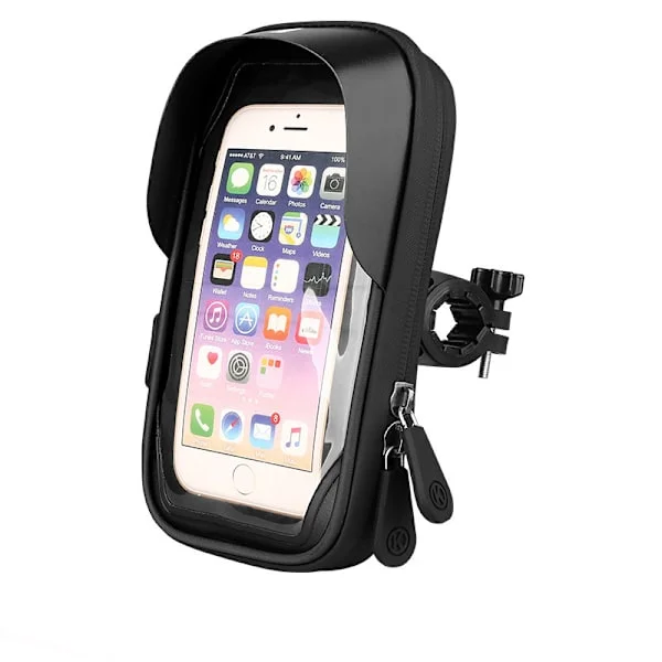 Vanntett mobilholder for sykkel - Svart
