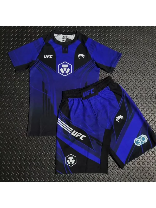 AliExpress - Authentisches UFC-Box-Trainingsset, kurzärmliges Tank-Top mit schnell trocknenden, atmungsaktiven Shorts für Männer und Frauen, Sport, 