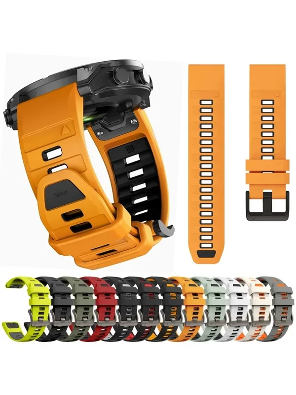 AliExpress - Bracelet de Sport en Silicone pour Garmin Fenix 8 Pro 47mm 51mm E 7 7X/Epix Pro/6 6X/Enduro 3, Bracelet souple 22/26mm, bande officielle 