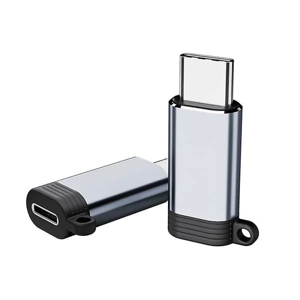 2-pack Lightning till USB-C-adapter, USBC till Lightning-laddningsadapterkonverterare för iPhone 15/15 Plus/15 Pro Max, stödjer laddning och 