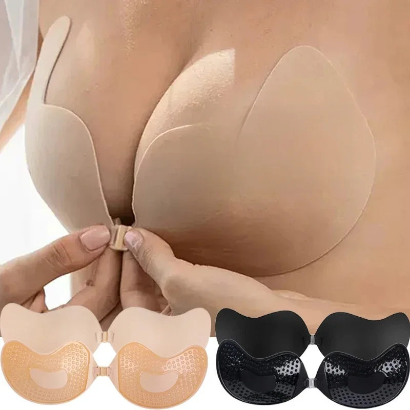 AliExpress - Soutien-gorge Push Up Invisible pour femmes, dos nu, sans bretelles, sans couture, fermeture frontale, sous-vêtements Bralette, 