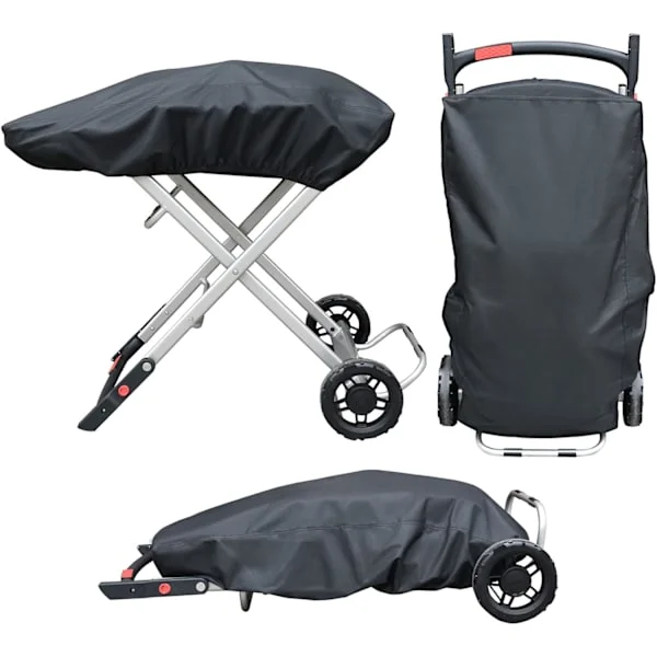 Grilltrekk for Weber 9010001 Traveler bærbar gassgrill - Kraftig vanntett 600D Oxford-stoff og justerbar kant grilltrekk