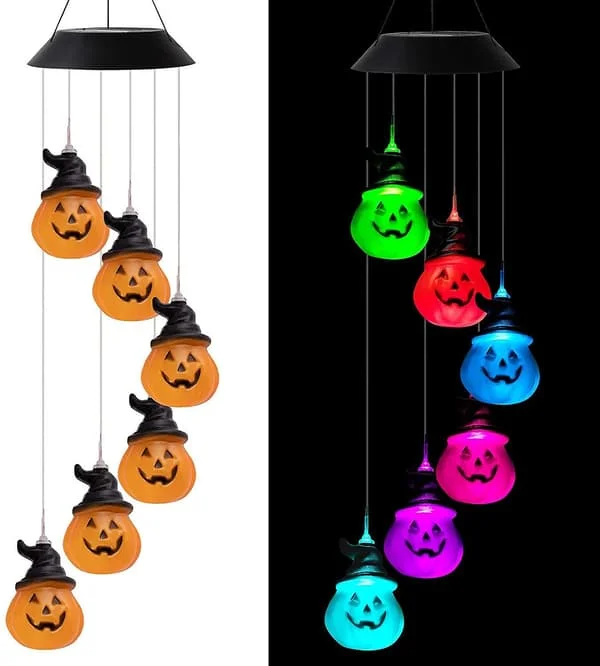 Halloween Gresskar Dekorasjoner Halloween Lys Flerfargede Gresskar Solcellelykter Vanntette Led Halloween Lys For Barn Gaver Utendørs Dekor For P