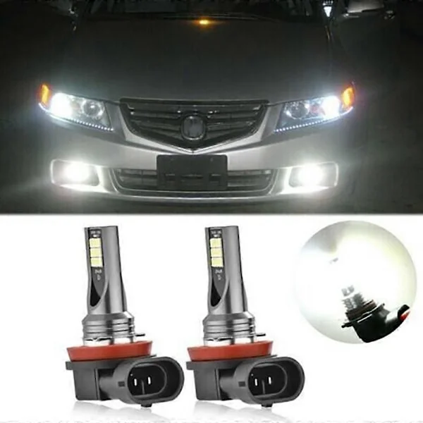 2X H11 H8 Led 6500K Tåkelyssett Pære Canbus Lamper Pærer Xenon DHL (FMY)