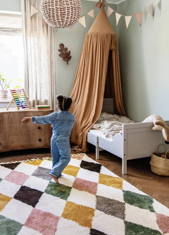 Jester Kids Rug 160X230 Multicolor Checkered
