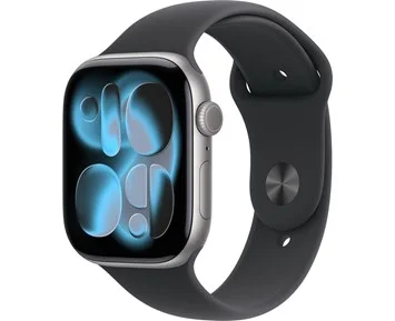 Apple-Watch Series 11 GPS 46mm Space Grey Aluminium Case with Black Sport Band - M/L-Apple Watch Series 11 – 46mm M/L-Personal training-Apple Watch