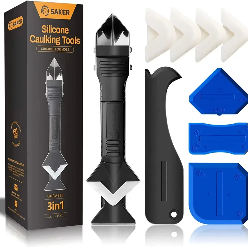 AliExpress - 9PCS Caulk Düse Applikator Silikon Schaber Dichtstoff Abdichten Glatte Entferner Werkzeuge Kit Boden Caulk Finisher Mörtel Zubehör
