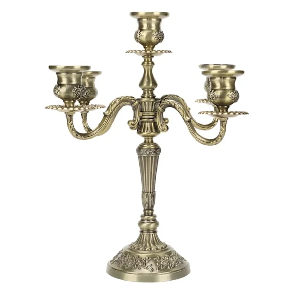 5-arm Candelabra Scratch Resistant Rustproof Vintage Tall Candelabra for Weddings Parties