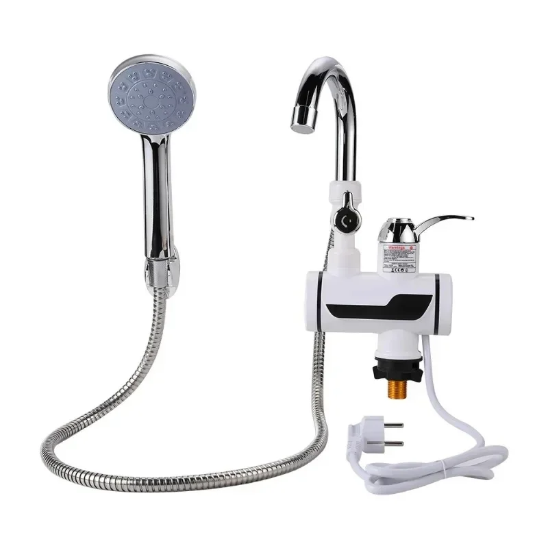AliExpress - 3000W prise ue chauffe-eau électrique instantané douche affichage numérique 220V cuisine salle de bains sans réservoir robinet d'eau 