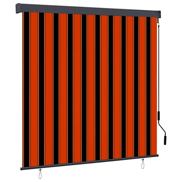 Rullgardin Orange och Brunt 180 x 250 cm Tyg och Aluminium