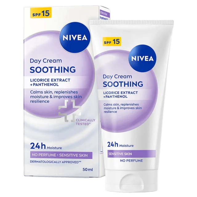 NIVEA Dagkräm Soothing Day Cream SPF15 50 ml Dagcreme Dam