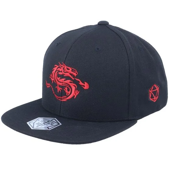 Critiql Hit - Black snapback Czapka Z Daszkiem - Kids Flaming Fire Dragon Black Snapback @ Hatstore
