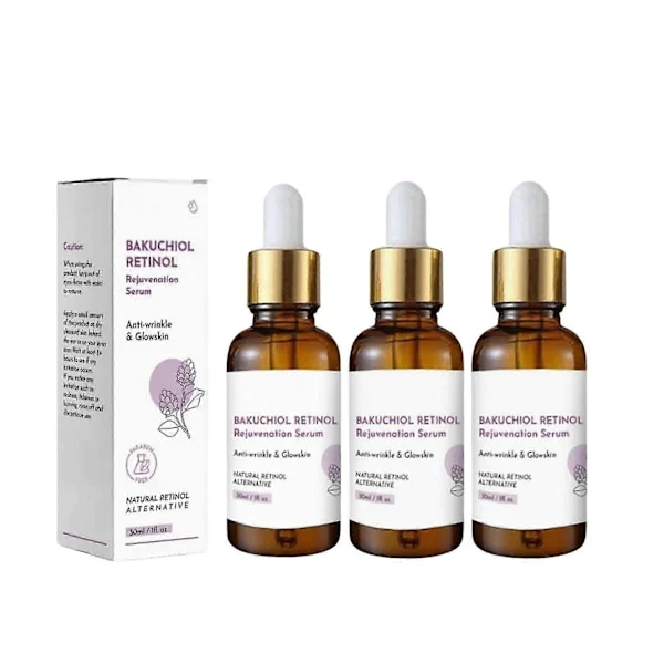 3X Bakuchiol Retinol Foryngelsesserum Bakuchiol Retinol Serum 30ml Anti-aldring Hudpleie
