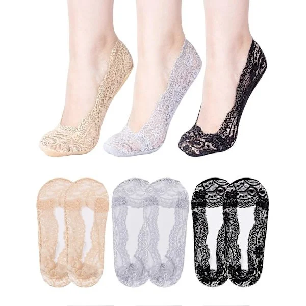 Invisible Cotton Socks for Women, Breathable Ballerina Socks