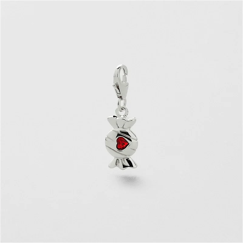 Red Heart Candy Charm - Sterling Silver