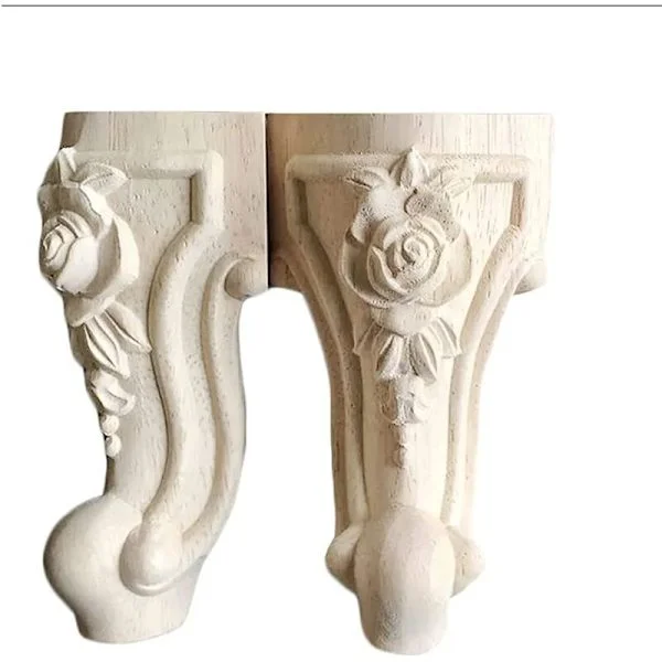 10 cm Wooden Legs for Cabinets, Furniture, Tables, European Solid Wood Carvings, Replacement Chairs, Bedside Tables