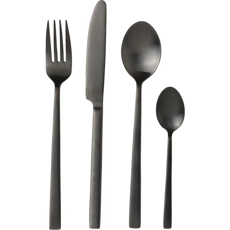Bitz Bestik i 16 dele - sort | KitchenOne