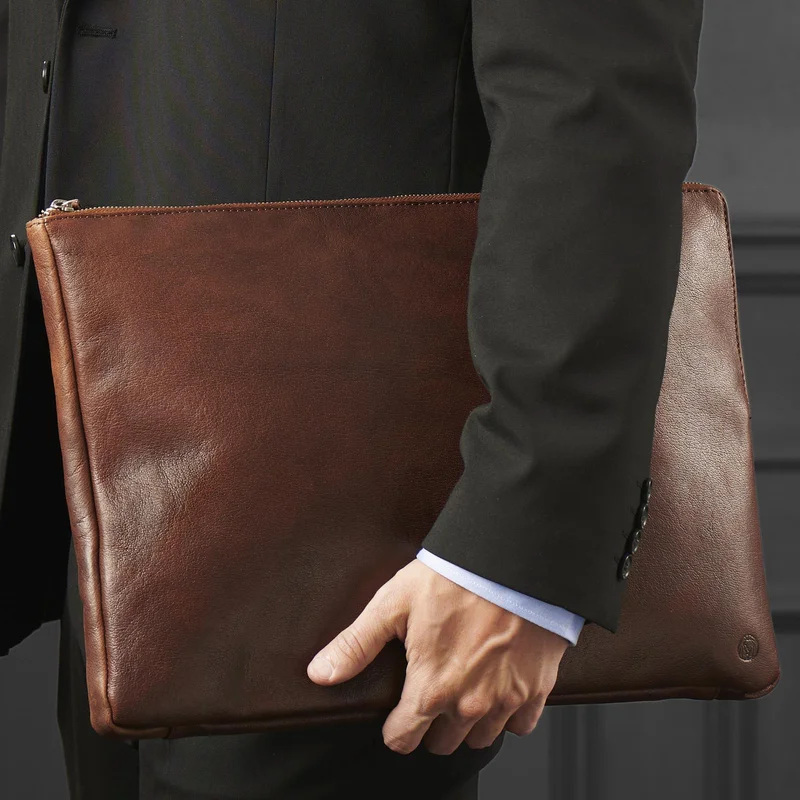 California Tan Leather Laptop Sleeve for Men - Laptop sleeves