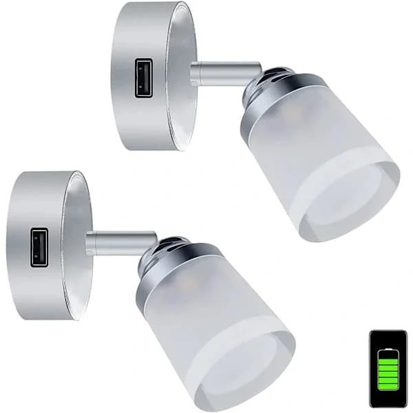 12V LED-läslampa med USB, 3W touch-strömbrytare väggspotlight, husvagnsinredning dimbar sänglampa för båt husbil-XF29- 12V LED Reading Light with U...
