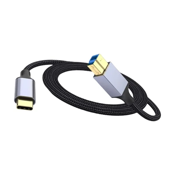 USB C til USB B hurtiglading datakabel for ekstern lagring og skrivere