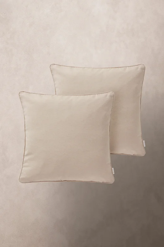 Jotex - Pute 2-pakke 50x50 Cm BEIGE - MENTON - Kjøp Puter & sitteputer hos Jotex