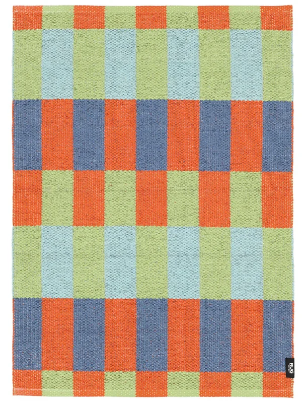 Indoor/Outdoor Rug Washable Small Favola - Orange/Blue 70X100 Modern Style