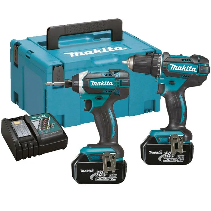 Makita DLX2127MJ Verktygspaket med batteri och laddare, Maskiner & elverktyg