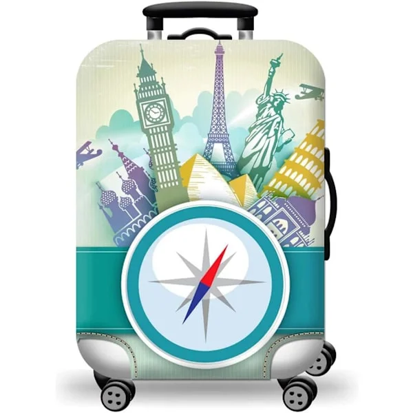 Luggage Protective Cover Suitcase Cover Fits for 18-32 Inch Suitcases compass