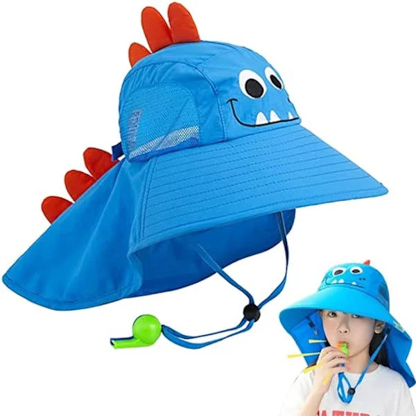 Barn Solhatt, Jewel Blue [Liten Dinosaurie] Barn UV-skydd Hatt, Barn Strandhatt, Barn Solhatt, Barn Strandhatt, Barn UV-skydd Hatt Barn Solhatt, Rosa