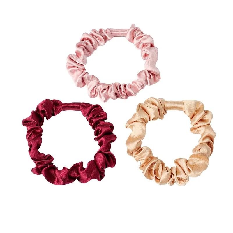 KICKS Beauty Slim Scrunchies Burgundy Mix, Hår, Hårpynt, Scrunchies