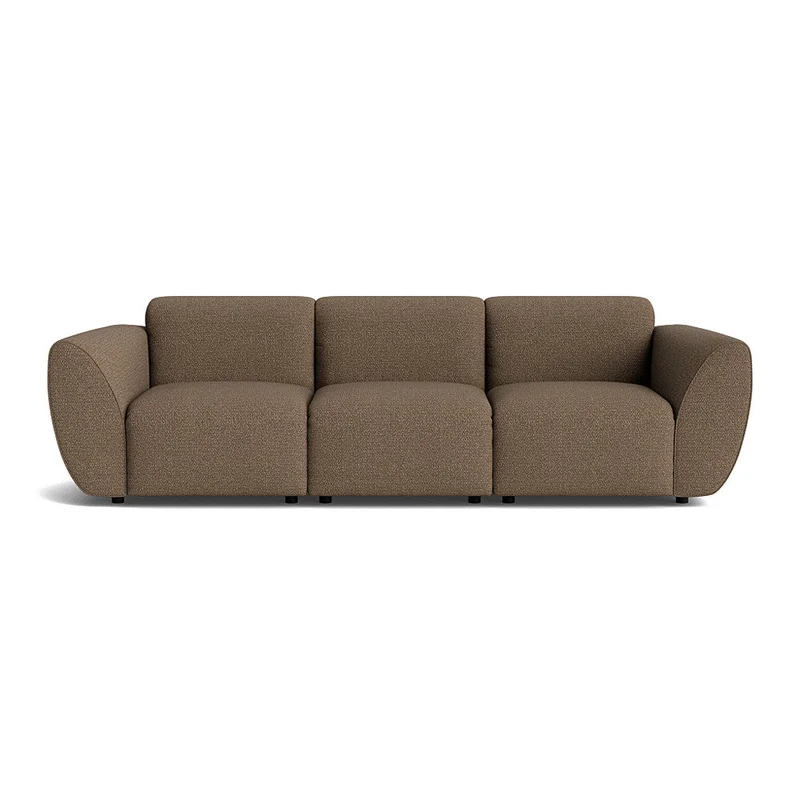 Wednesday 3 personers sofa - Raisa Brun - 272x94x78cm - Sofa, 3 personers sofa - Brun sofa i Massivt træ, chipboard & polyester