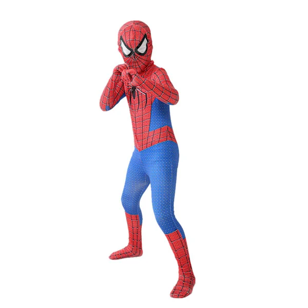 Mub- Röd lack Spiderman Kostym Spider Man Dräkt Spider-man Kostymer Barn Barn Spider-Man Cosplay Kläder halloween kostym B 140
