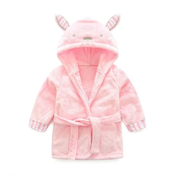 Baby Badrock med Huva Pojkar Flickor Badrock för Barn 3-4 År, Rosa