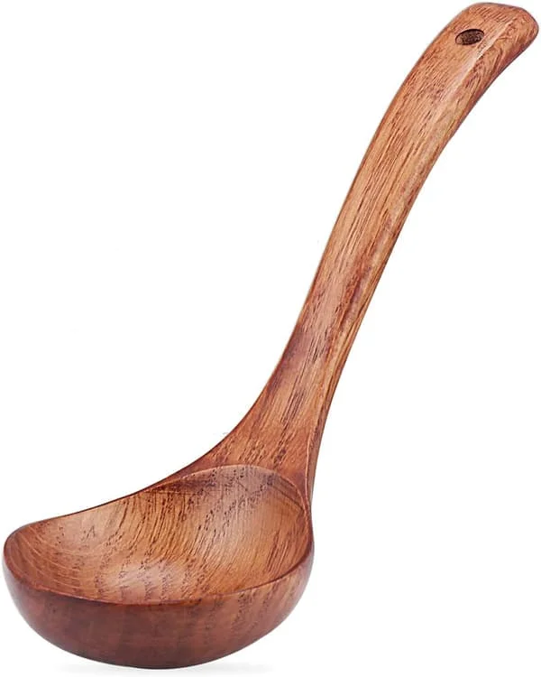 Träslev, naturlig träslev, grötlev, 24 cm lång