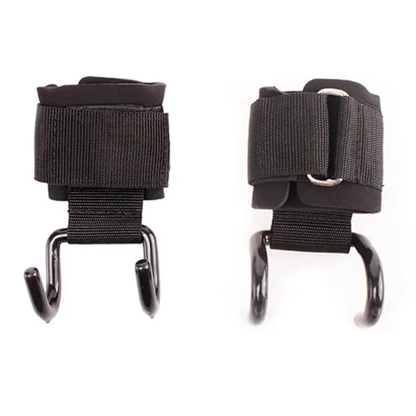 2st Fitness Tyngdlyftningskrokar Gym Fitness Tyngdlyftning Träningsgrepp Remmar Handledsstöd Vikter Power Hantel B Krok 35cm