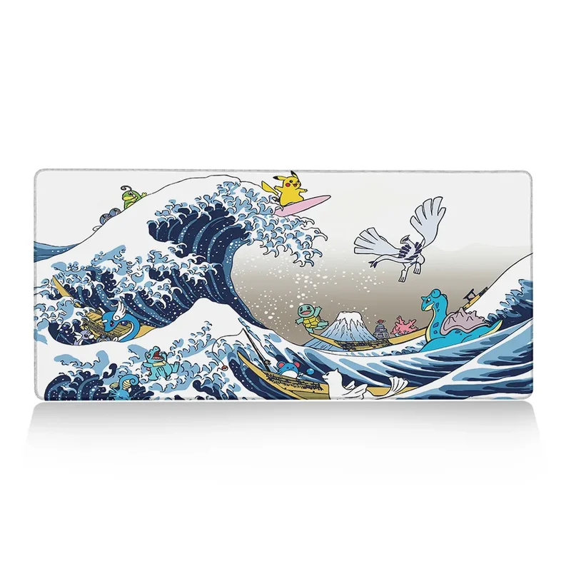 AliExpress - 40x90 cm kawaii Pokemon écureuil mignon PC accessoires XXL tapis de souris plus grand ordinateur clavier tapis ampli tapis de bureau 