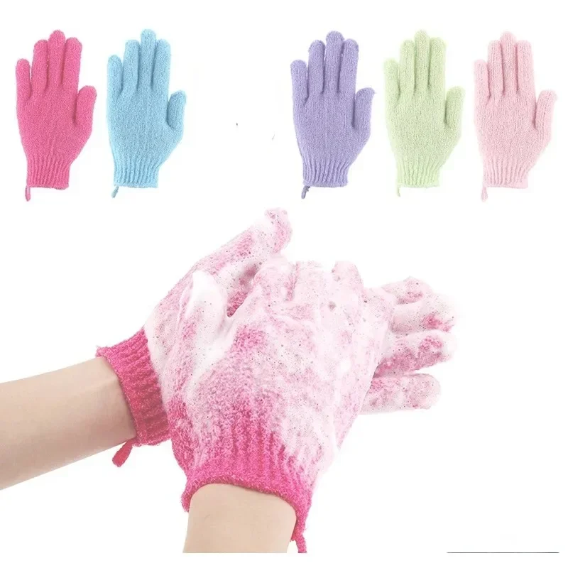 AliExpress - 2 pièces/paire bain pour Peeling gant exfoliant gant avec douche gommage gants résistance corps Massage éponge lavage peau hydratant