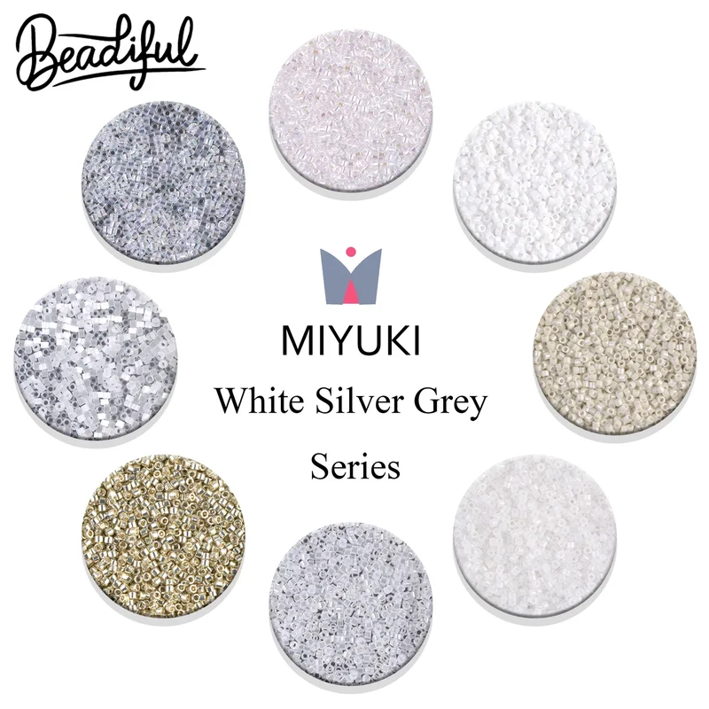 AliExpress - Miyuki Delica Perlen 11/0 Weiß Silbergrau | 10g 2000 Stück | Für Perlenohrringe, Weberei und DIY-Schmuckherstellung Zubehör
