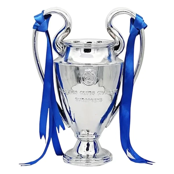 Replika Champions League-pokal, detaljerad design fotbollsfansamling pokal med premiummaterialkonstruktion, bleknar aldrig, alltid skinande finish för