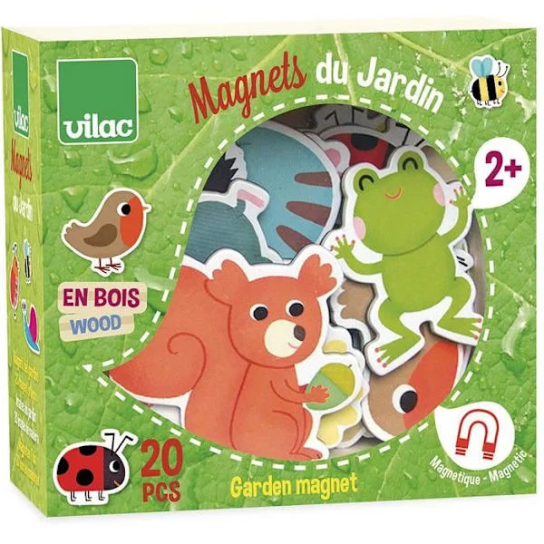 Utbildningsspel - Vilac - 8026 - Magneter Trädgård - Massivt trä - För barn från 24 månader till 8 år