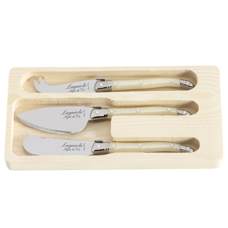 Laguiole style de vie Laguiole Ostknive 3 stk, perlemor - Pearl | KitchenOne