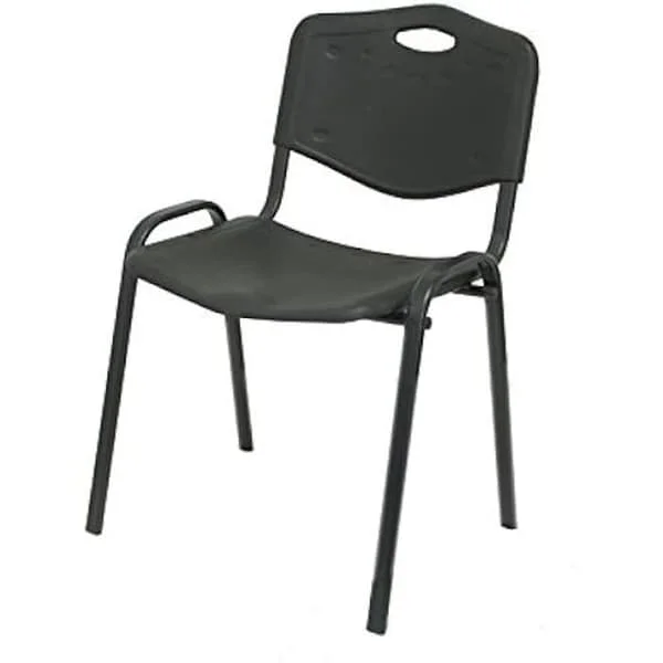 Doulos stol - PIQUERAS Y CRESPO - Robledo modell - Ergonomisk - Stapelbar - Svart