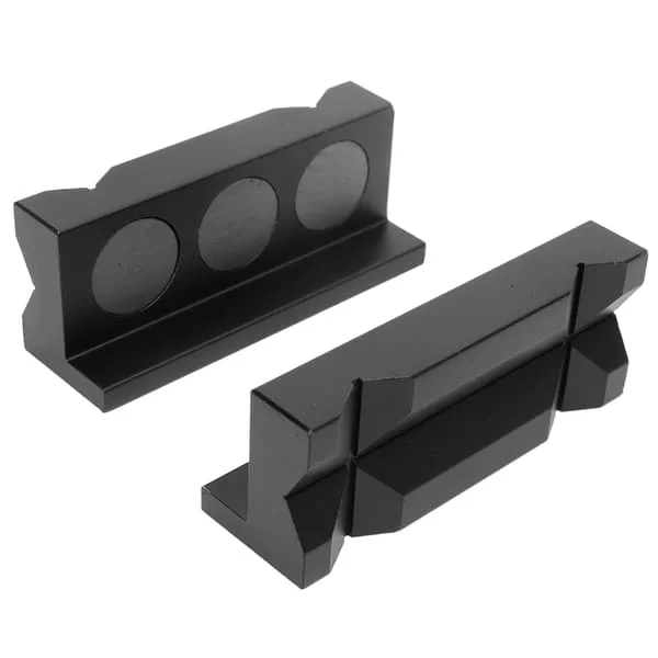 2 stk. Skrustikke Kjeveputer Aluminium Legering Magnetisk Skrustikke Kjeveblokk Klemme Innlegg Beskyttelsespute