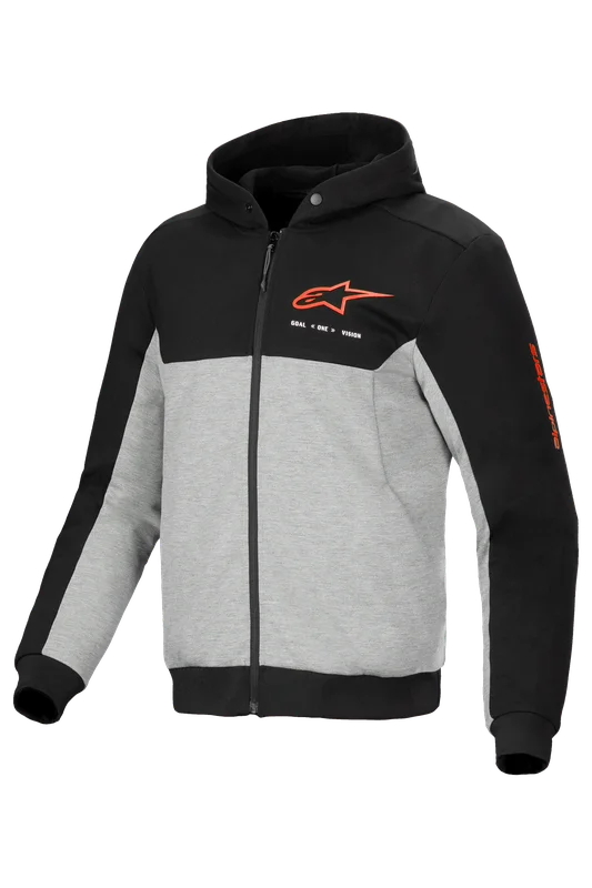MP-Huppari Alpinestars Chrome V2 Sport Musta Harmaa/Meleerattu/Punainen Neon L